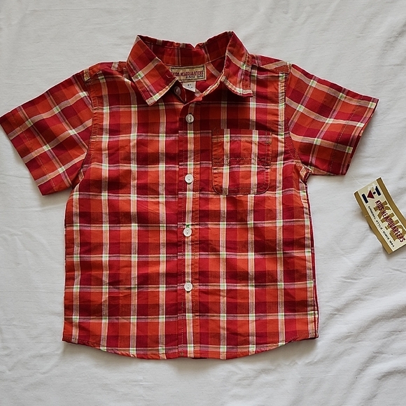 Kids Headquarters Other - Kids Headquarters Red and White Plaid Button Down Shirt